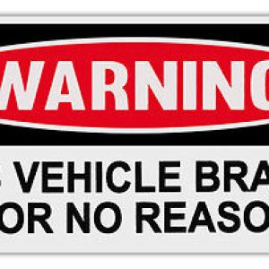 Bumper-Stickers-Decals-THIS-VEHICLE-BRAKES